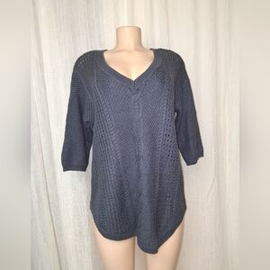 Torrid Women Size 1 Gray Knit Sweater